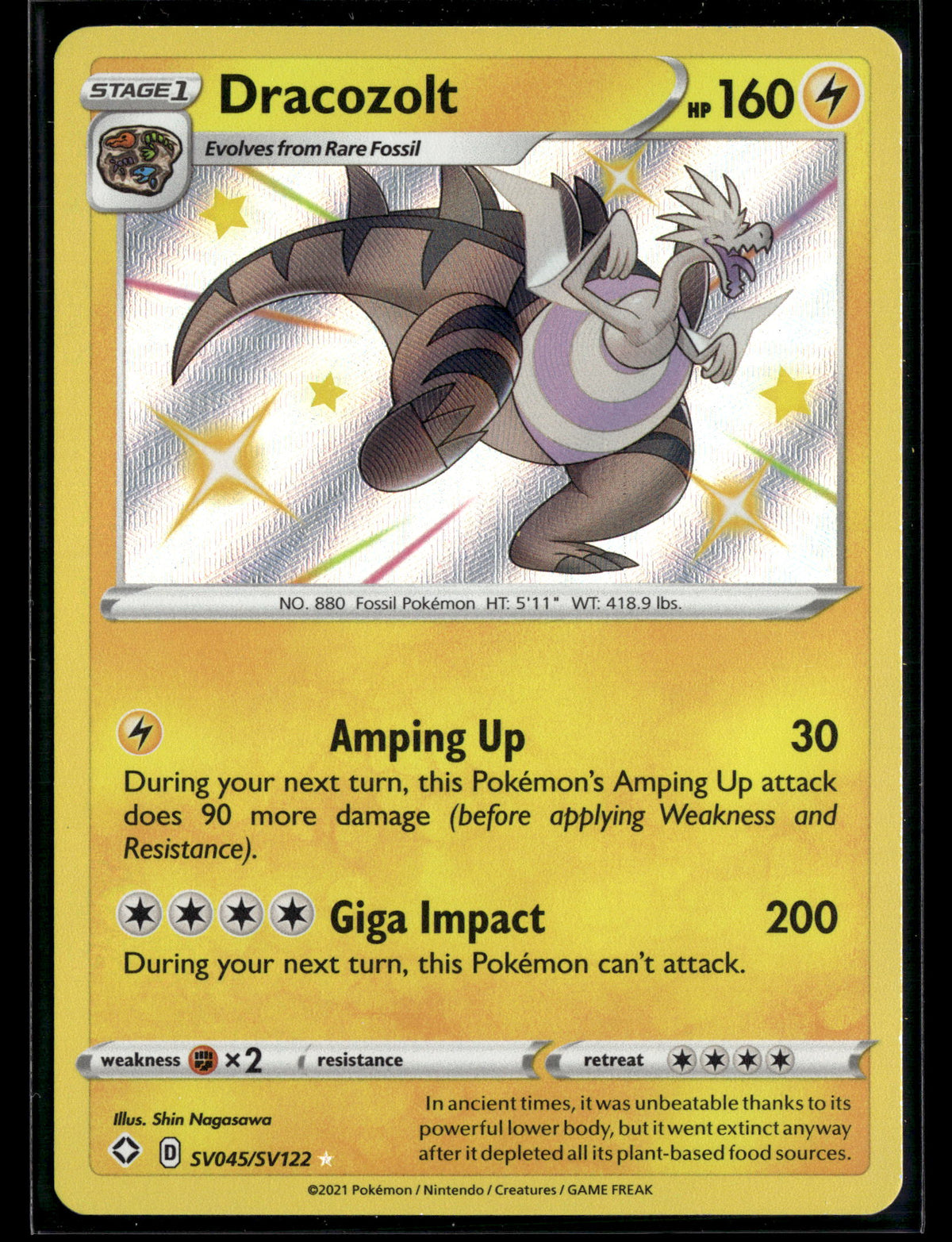 Shining Fates: Shiny Vault #SV045/SV122 Dracozolt