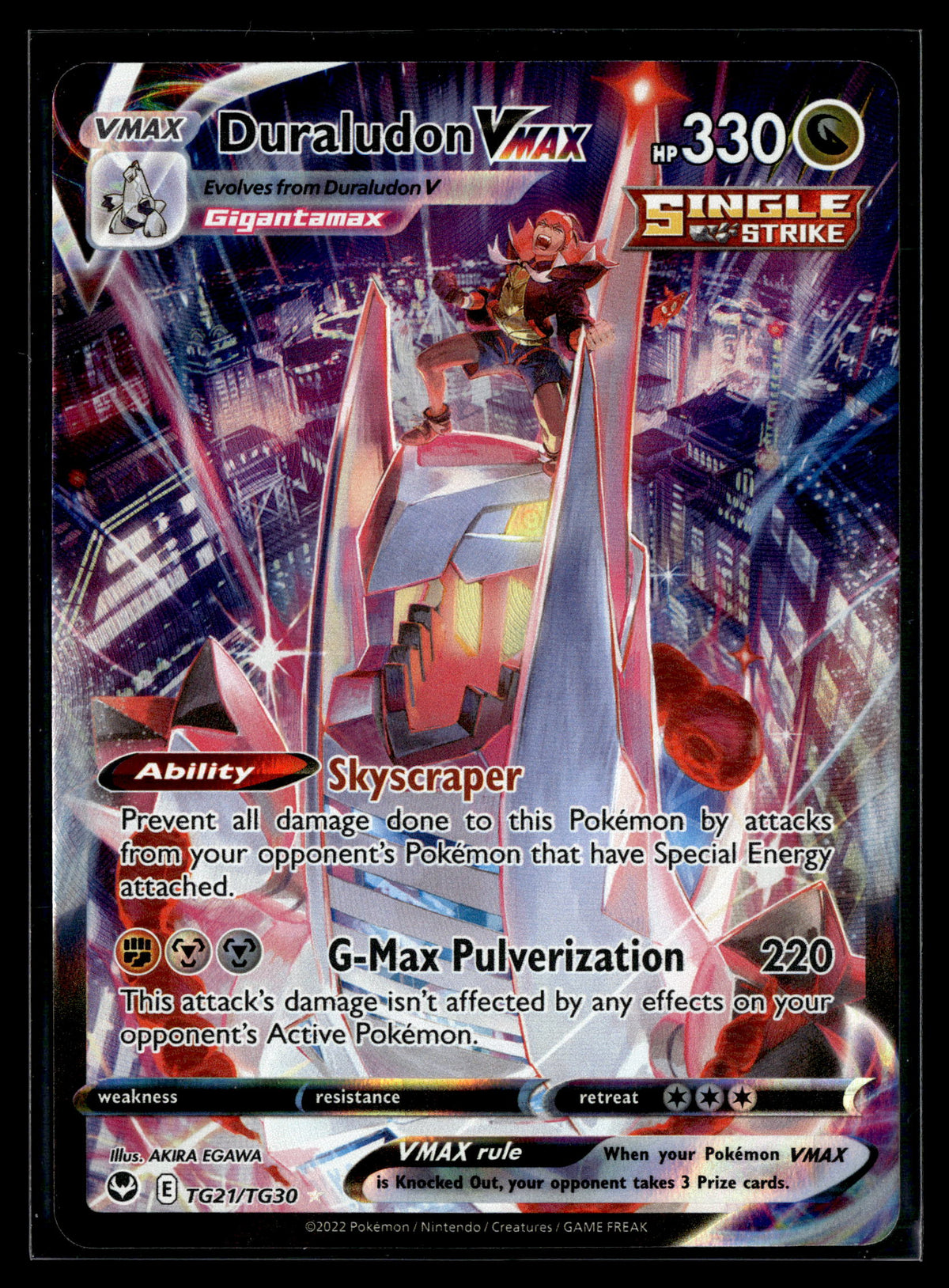 SWSH12: Silver Tempest Trainer Gallery #TG21/TG30 Duraludon VMAX
