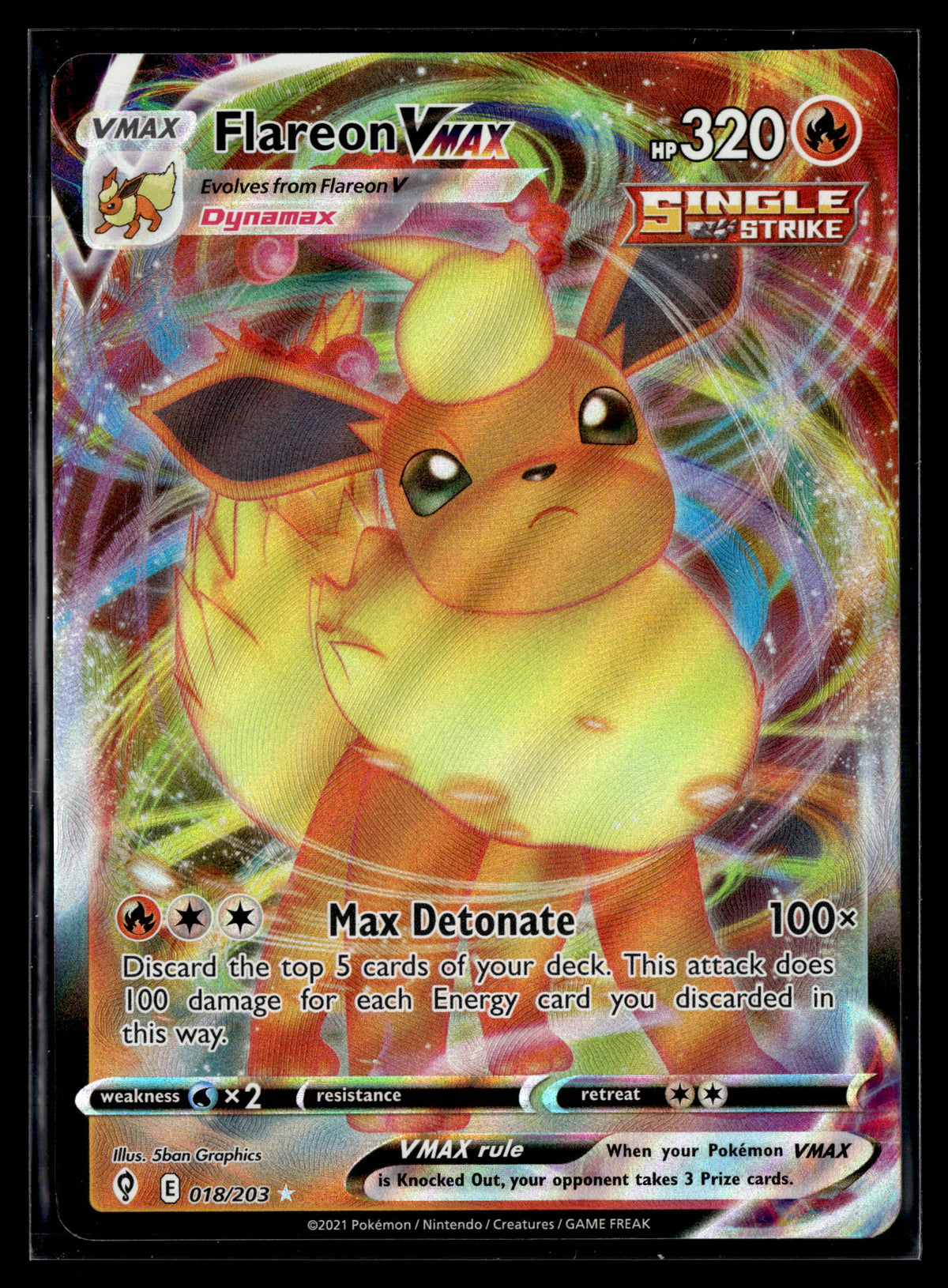 SWSH07: Evolving Skies #018/203 Flareon VMAX