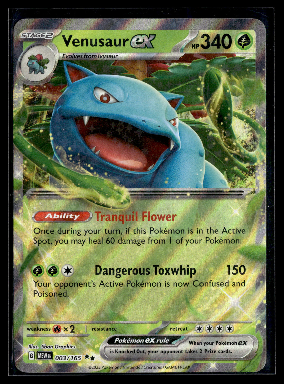 Pokemon tcg SV: Scarlet & Violet 151 #003/165 Venusaur ex