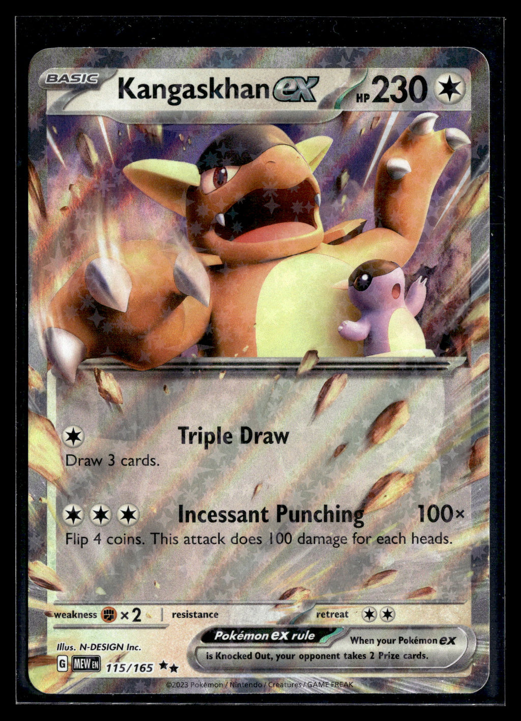 Pokemon tcg SV: Scarlet & Violet 151 #115/165 Kangaskhan ex
