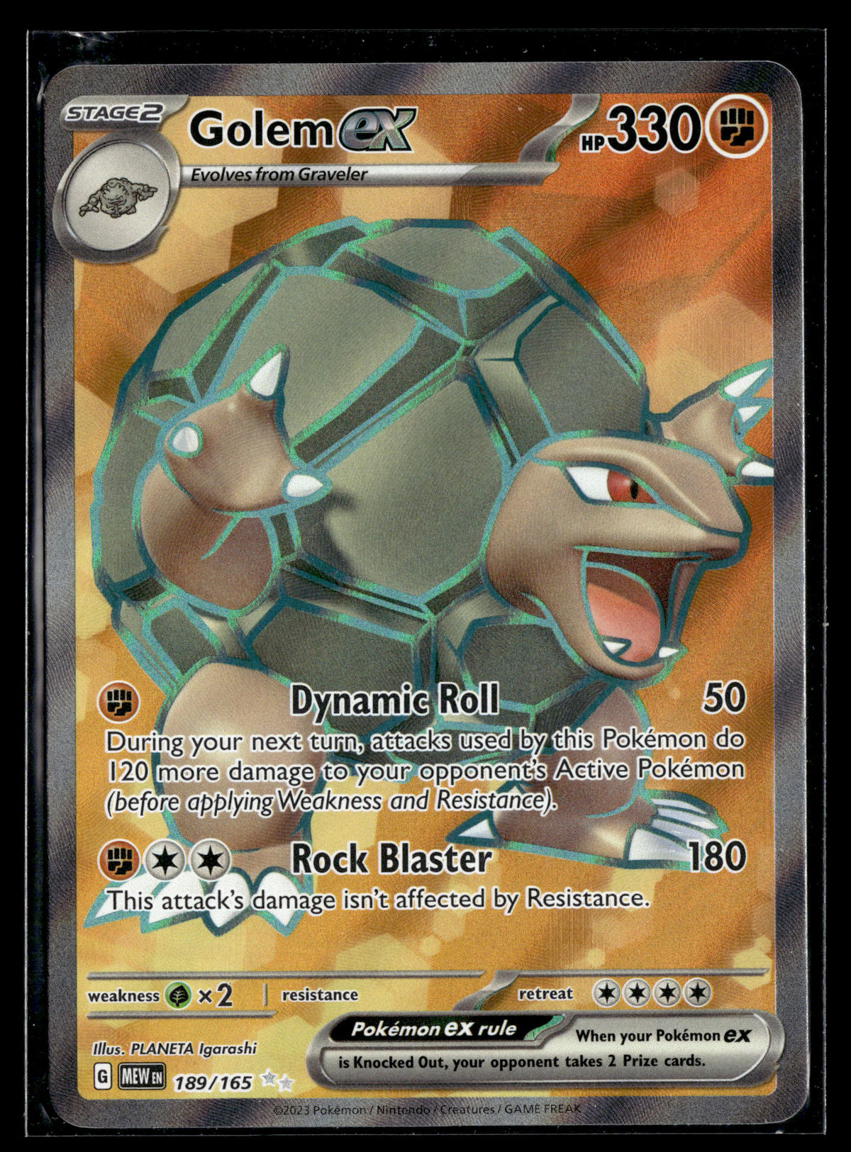 Pokemon tcg SV: Scarlet & Violet 151 #189/165 Golem ex