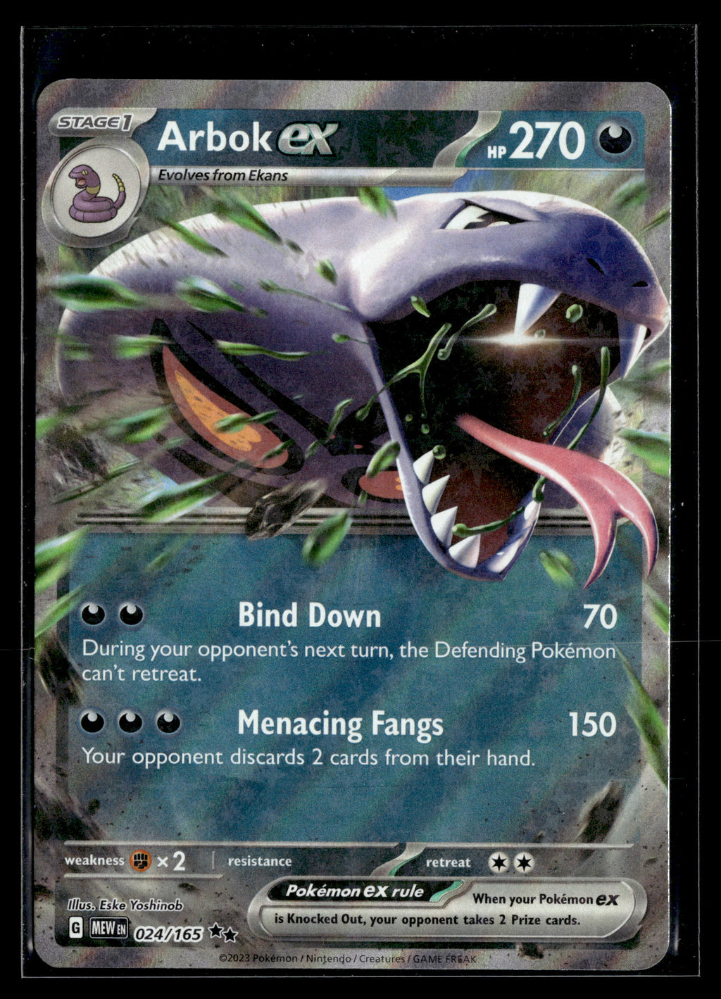 Pokemon tcg SV: Scarlet & Violet 151 #024/165 Arbok ex