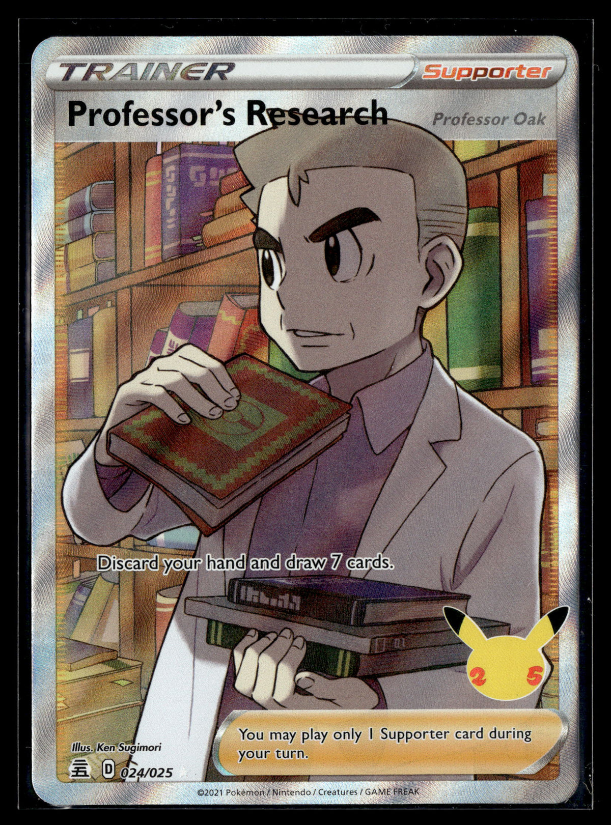 Pokemon tcg Celebrations #024/025 Professor's Research (Full Art)