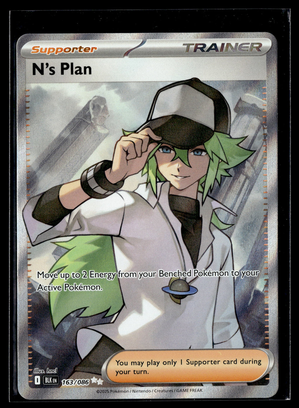 Pokemon tcg SV: Black Bolt #163/086 N's Plan