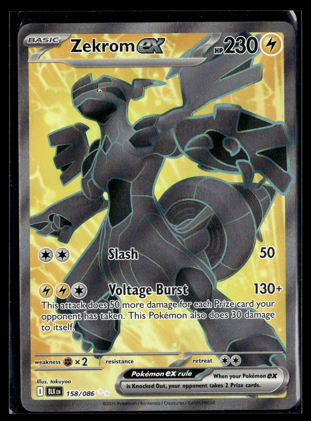 Pokemon tcg SV: Black Bolt #158/086 Zekrom ex