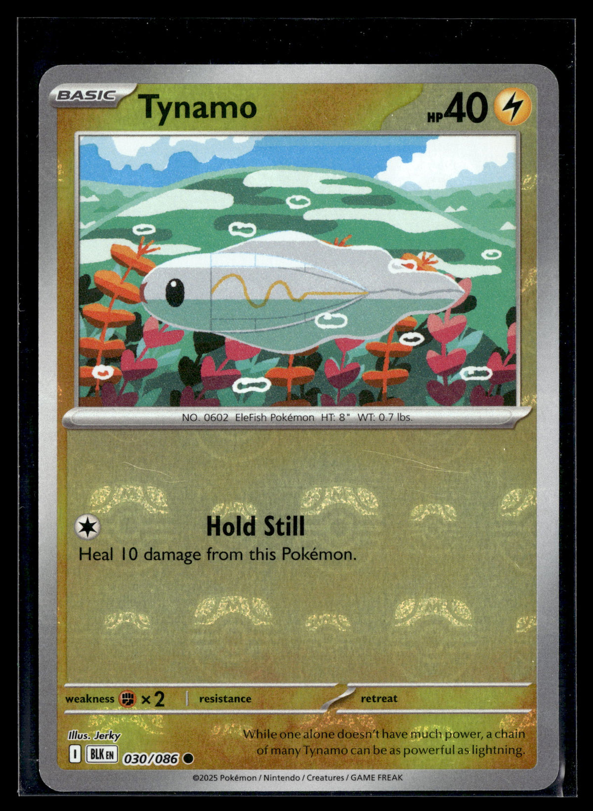 Pokemon tcg SV: Black Bolt #030/086 Tynamo (Master Ball Pattern)