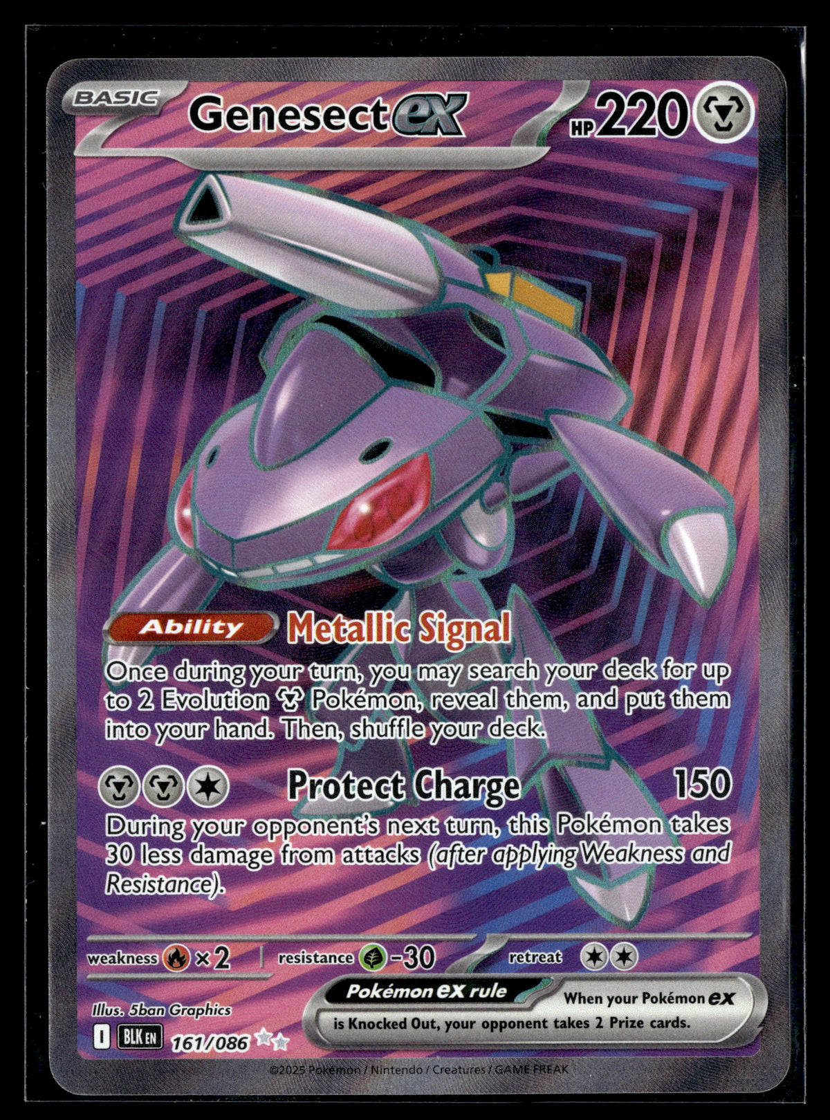 Pokemon tcg SV: Black Bolt #161/086 Genesect ex