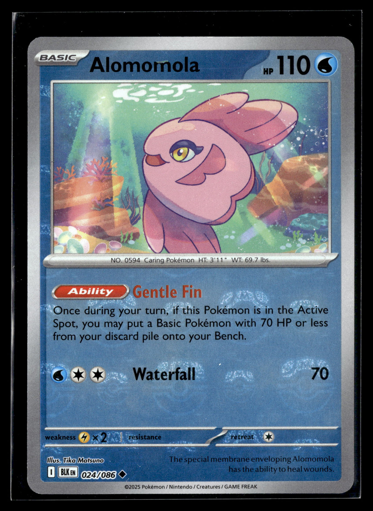 Pokemon tcg SV: Black Bolt #024/086 Alomomola (Master Ball Pattern)