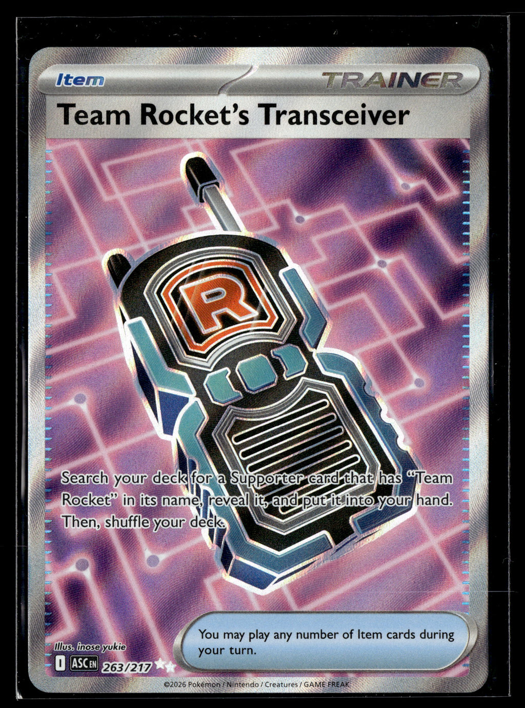 Pokemon tcg ME: Ascended Heroes #263/217 Team Rocket's Transceiver