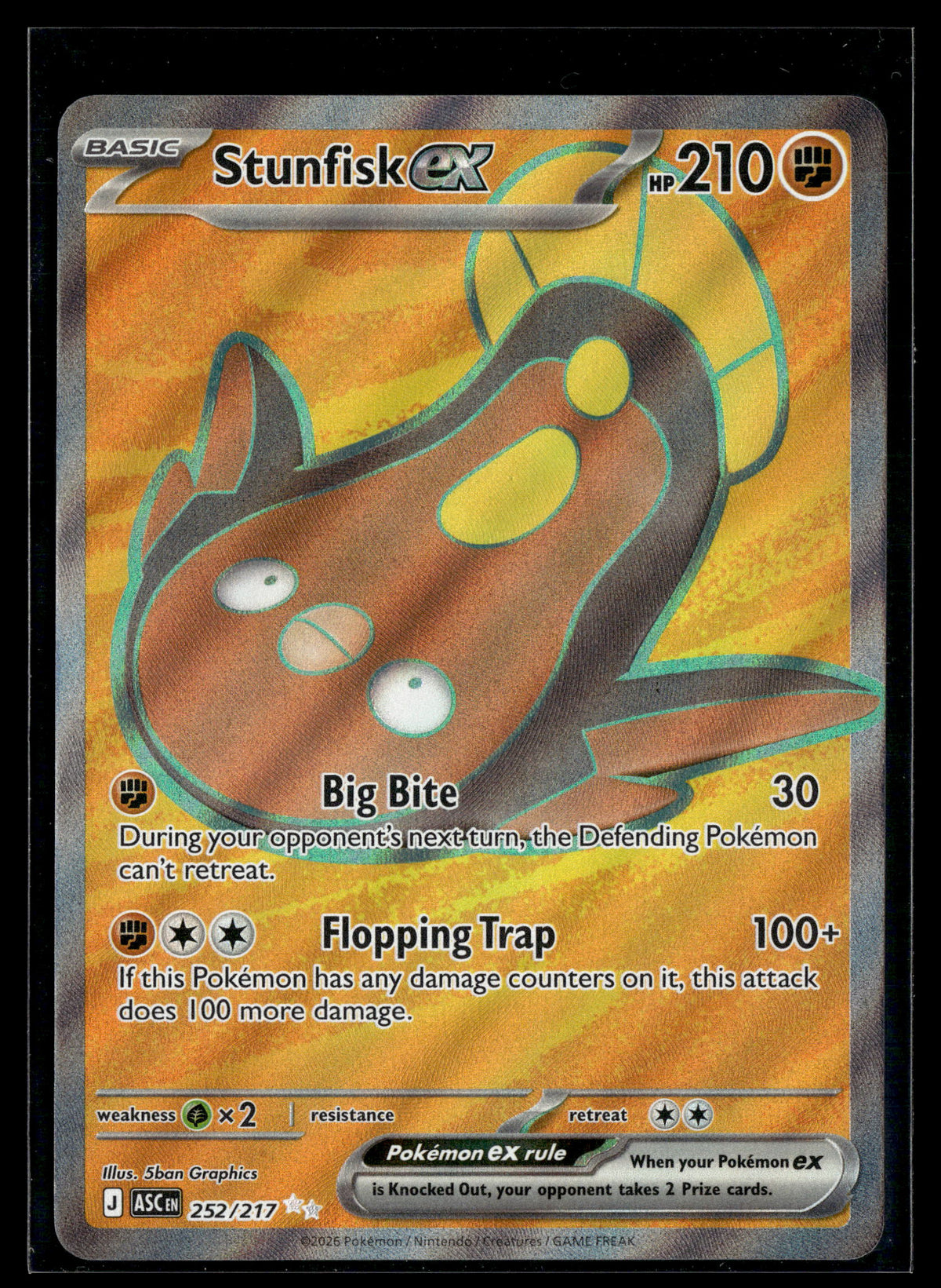 Pokemon tcg ME: Ascended Heroes #252/217 Stunfisk ex