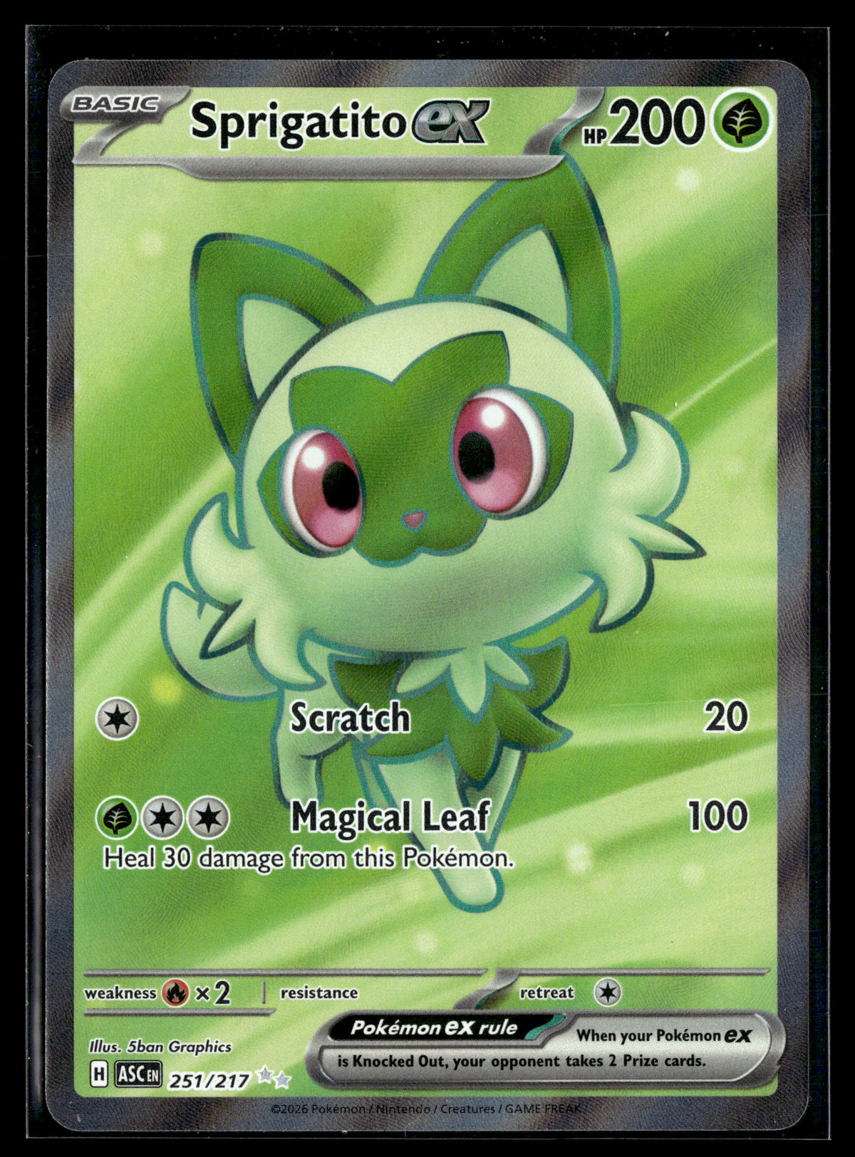 Pokemon tcg ME: Ascended Heroes #251/217 Sprigatito ex
