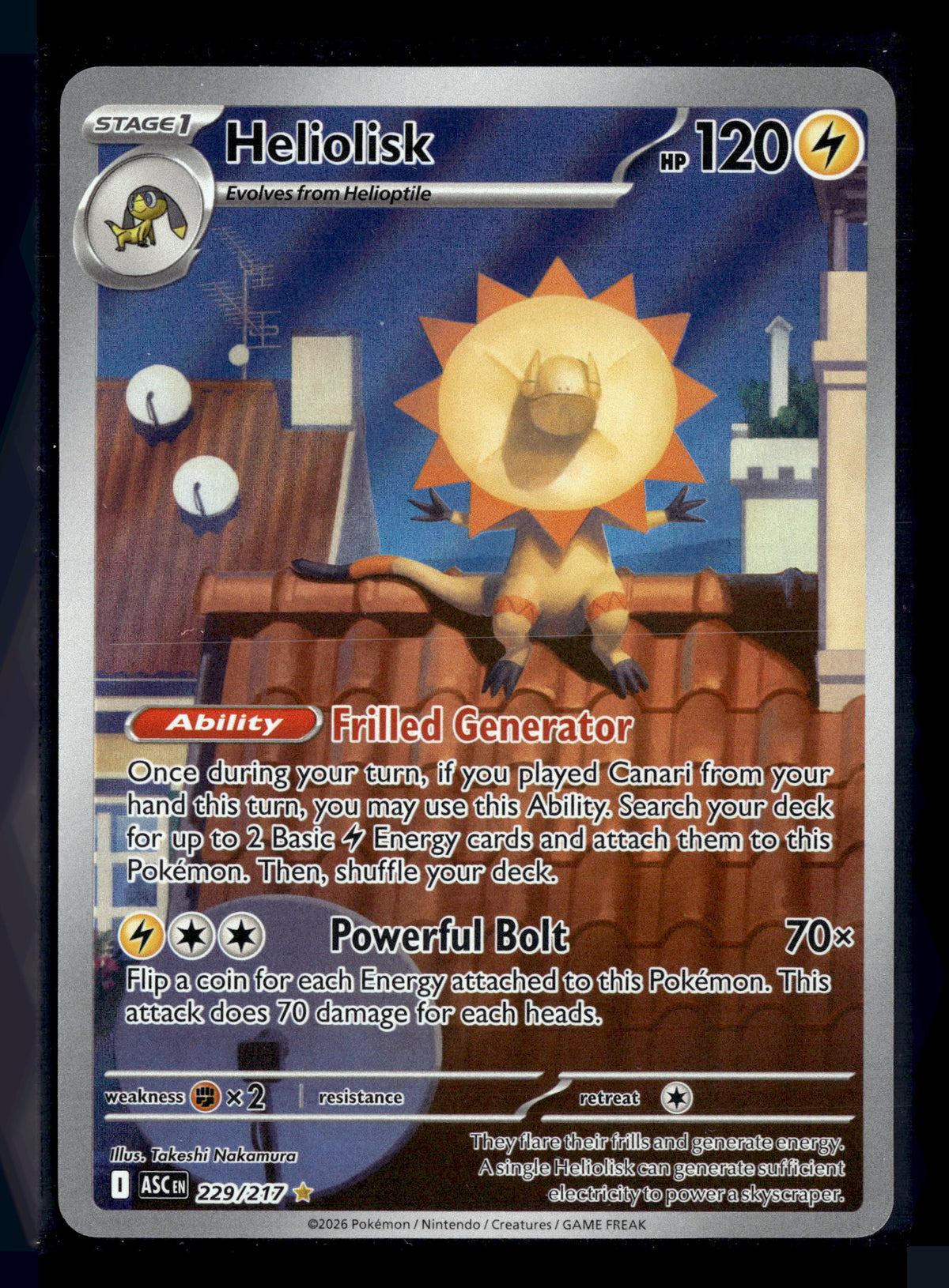 Pokemon tcg ME: Ascended Heroes #229/217 Heliolisk