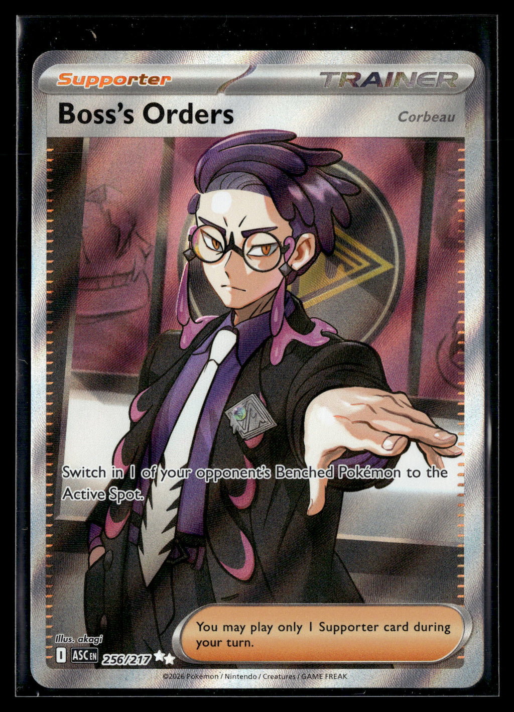 Pokemon tcg ME: Ascended Heroes #256/217 Boss's Orders [Corbeau]
