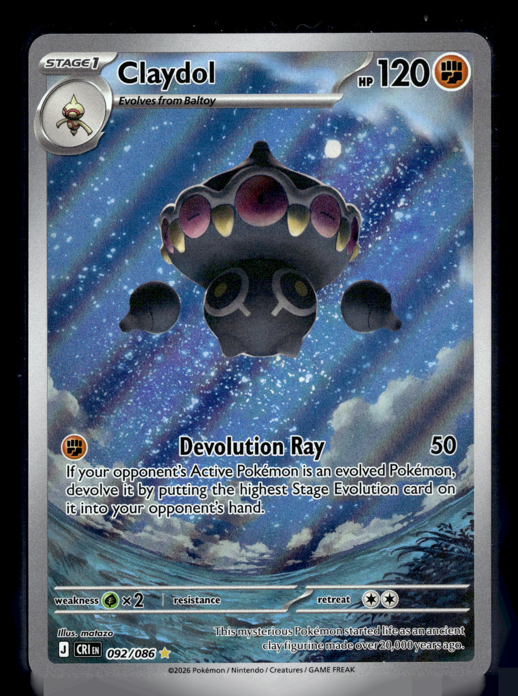 Pokemon tcg ME04: Chaos Rising #092/086 Claydol
