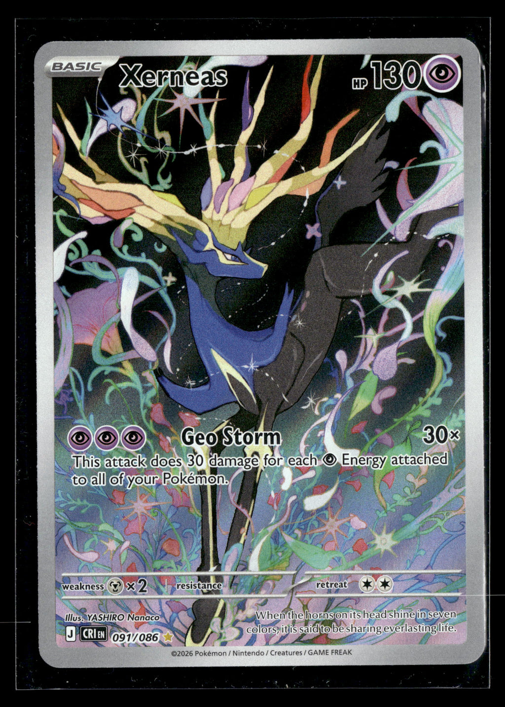 Pokemon tcg ME04: Chaos Rising #091/086 Xerneas