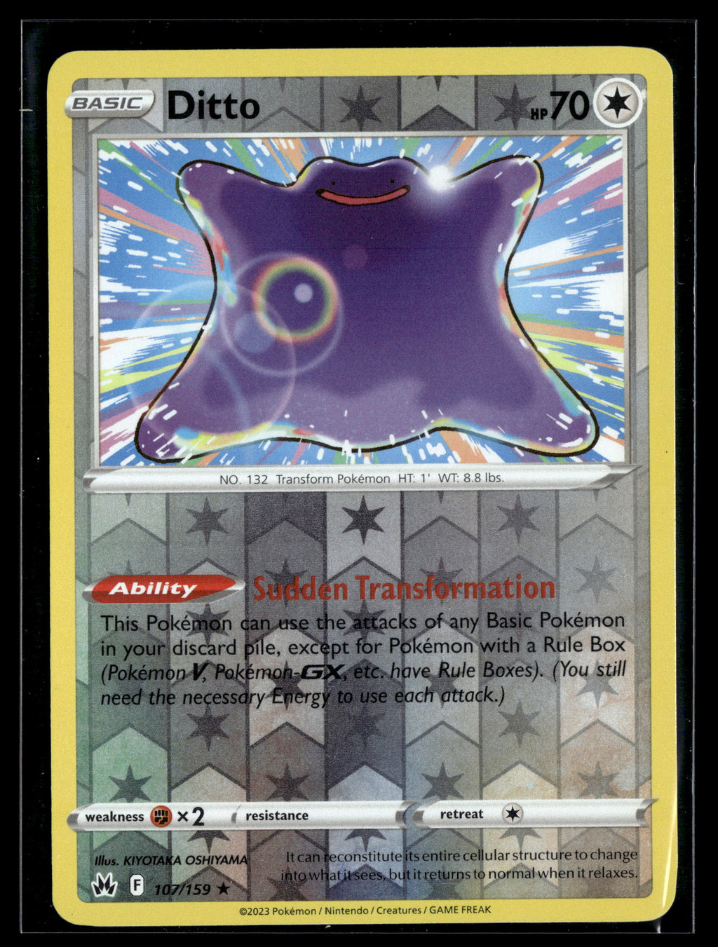 Pokemon tcg SWSH: Crown Zenith #107/159 Ditto
