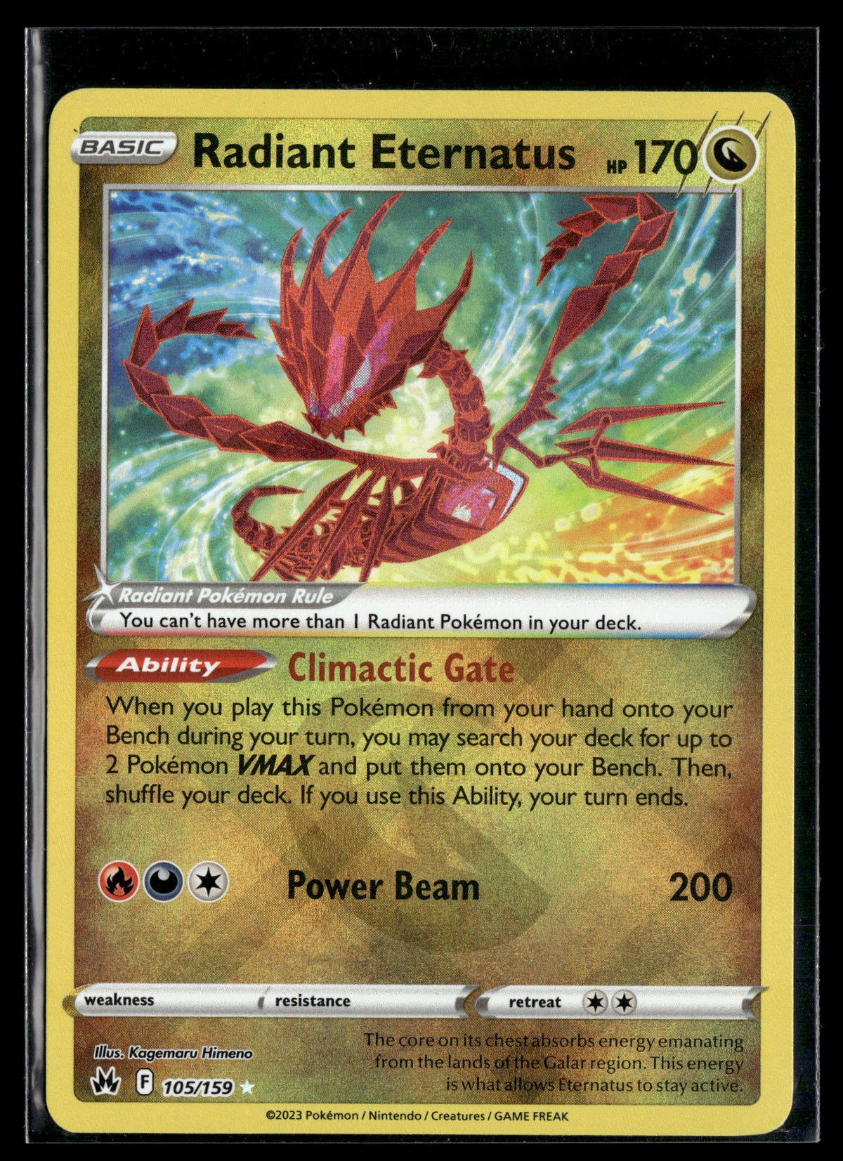 Pokemon tcg SWSH: Crown Zenith #105/159 Radiant Eternatus