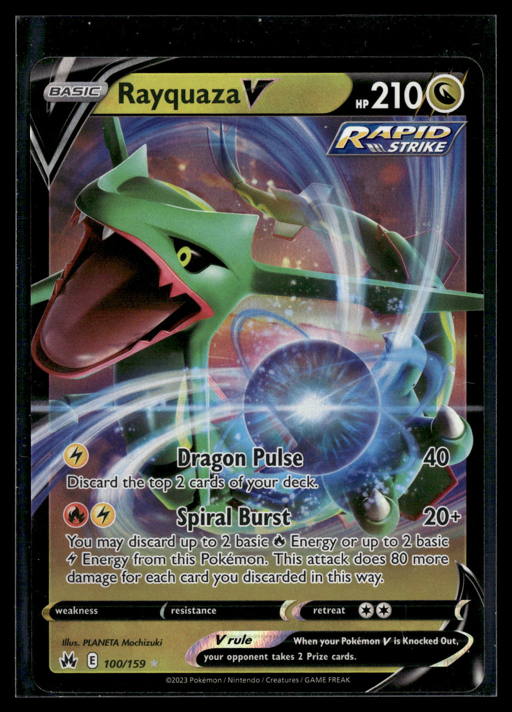 Pokemon tcg SWSH: Crown Zenith #100/159 Rayquaza V