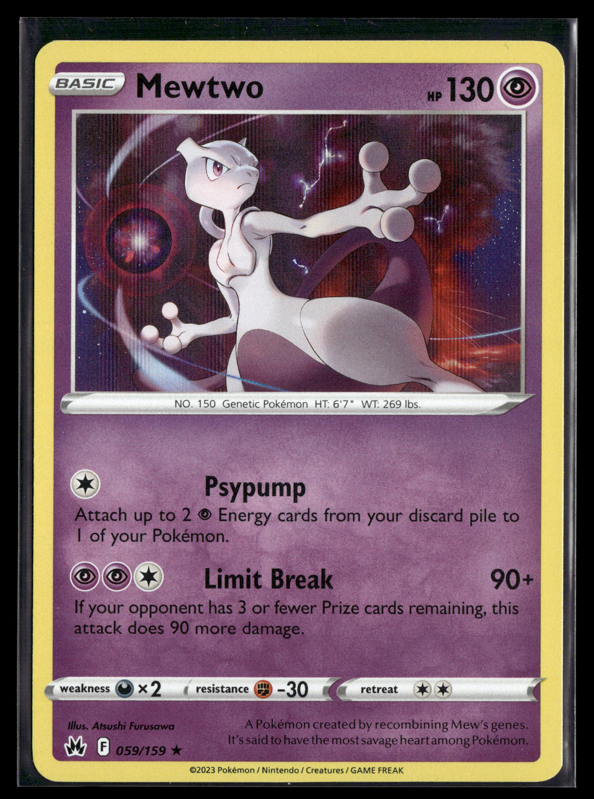 Pokemon tcg SWSH: Crown Zenith #059/159 Mewtwo