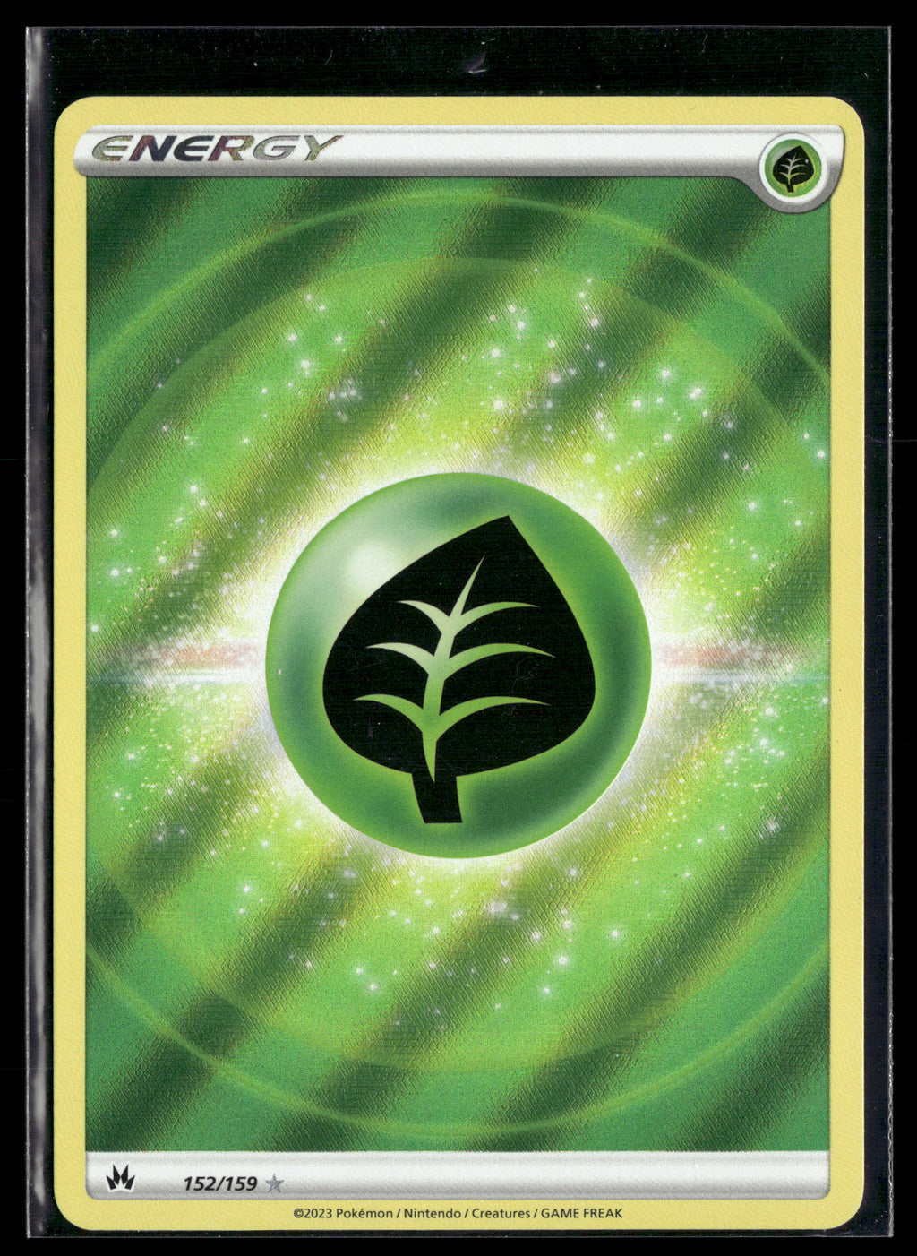 Pokemon tcg SWSH: Crown Zenith #152/159 Grass Energy (Texture Full Art)