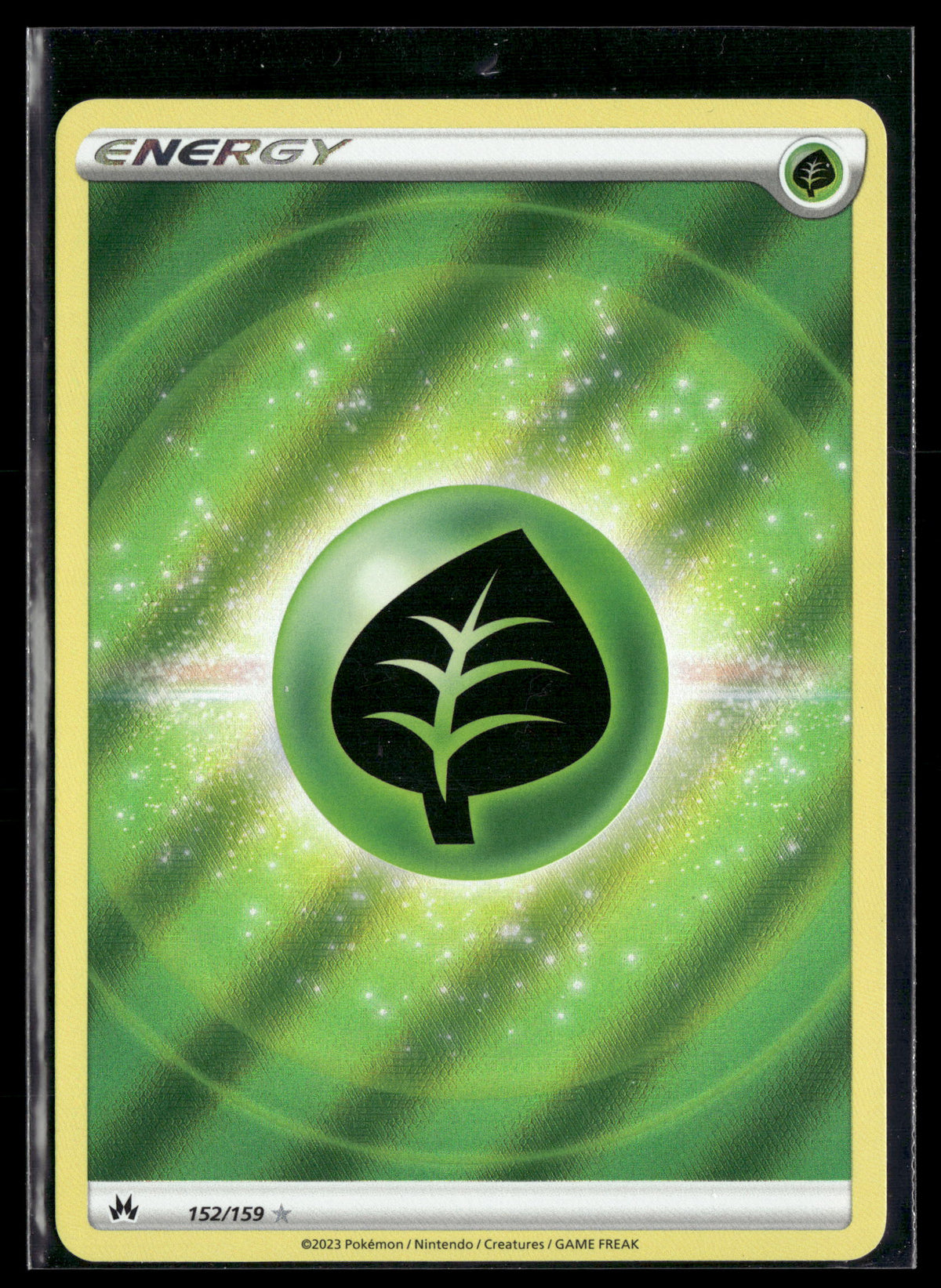 Pokemon tcg SWSH: Crown Zenith #152/159 Grass Energy (Texture Full Art)