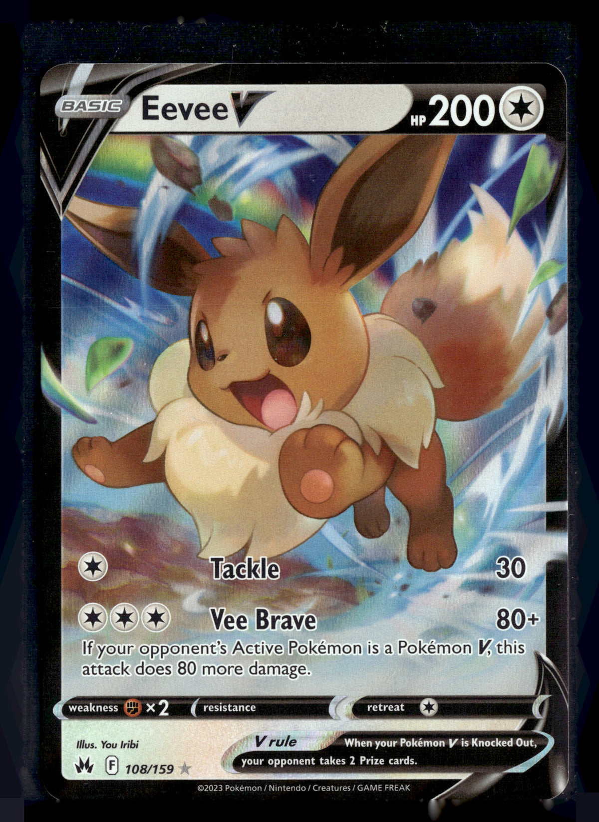 Pokemon tcg SWSH: Crown Zenith #108/159 Eevee V