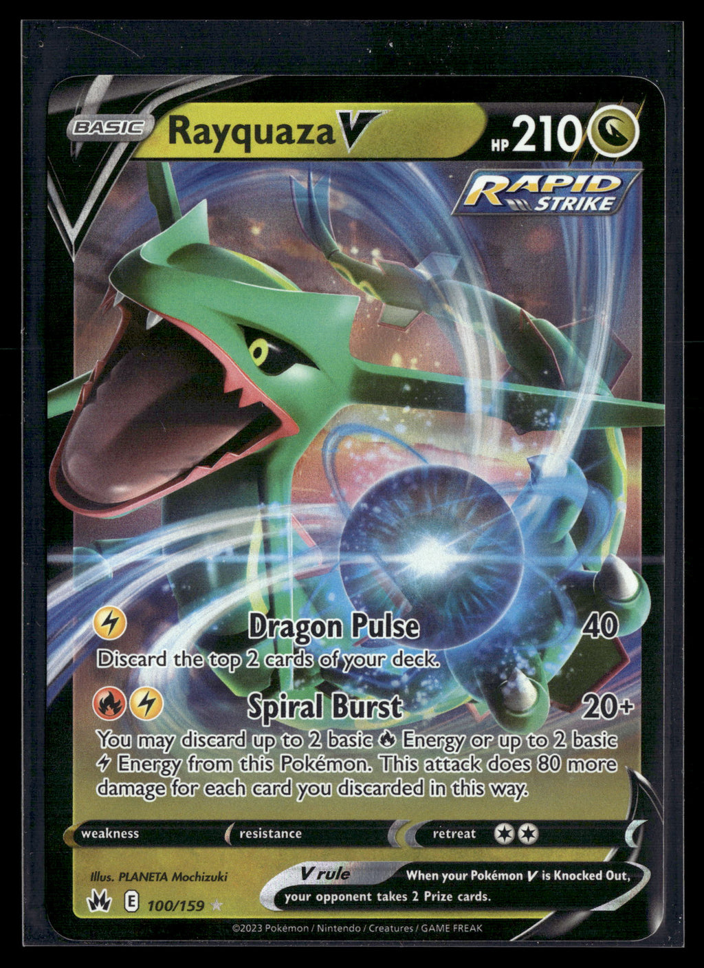 Pokemon tcg SWSH: Crown Zenith #100/159 Rayquaza V