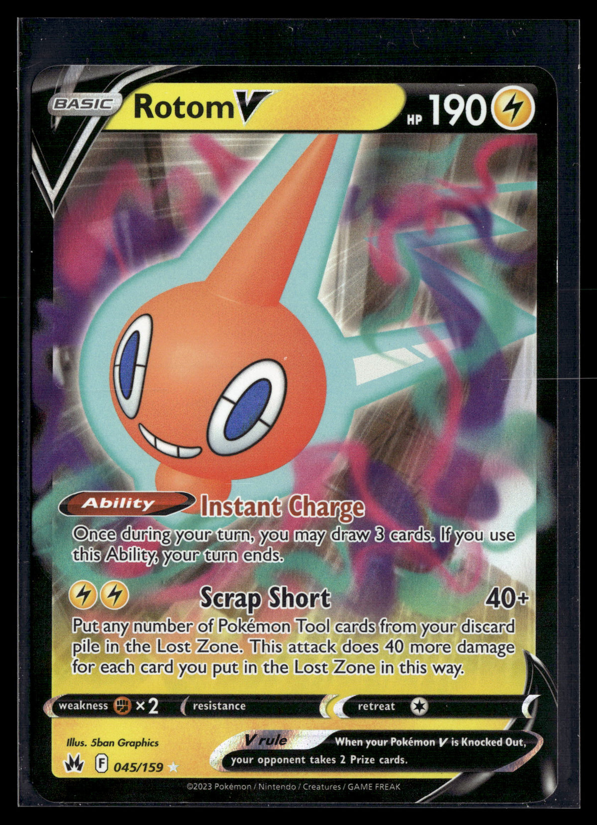 Pokemon tcg SWSH: Crown Zenith #045/159 Rotom V