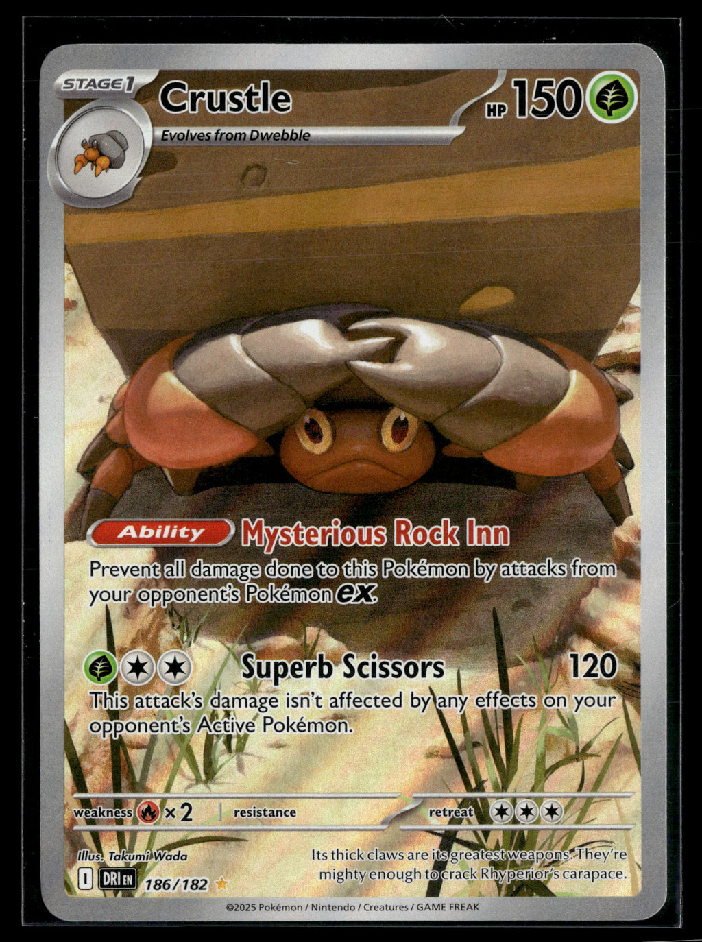 Pokemon tcg SV10: Destined Rivals #186/182 Crustle