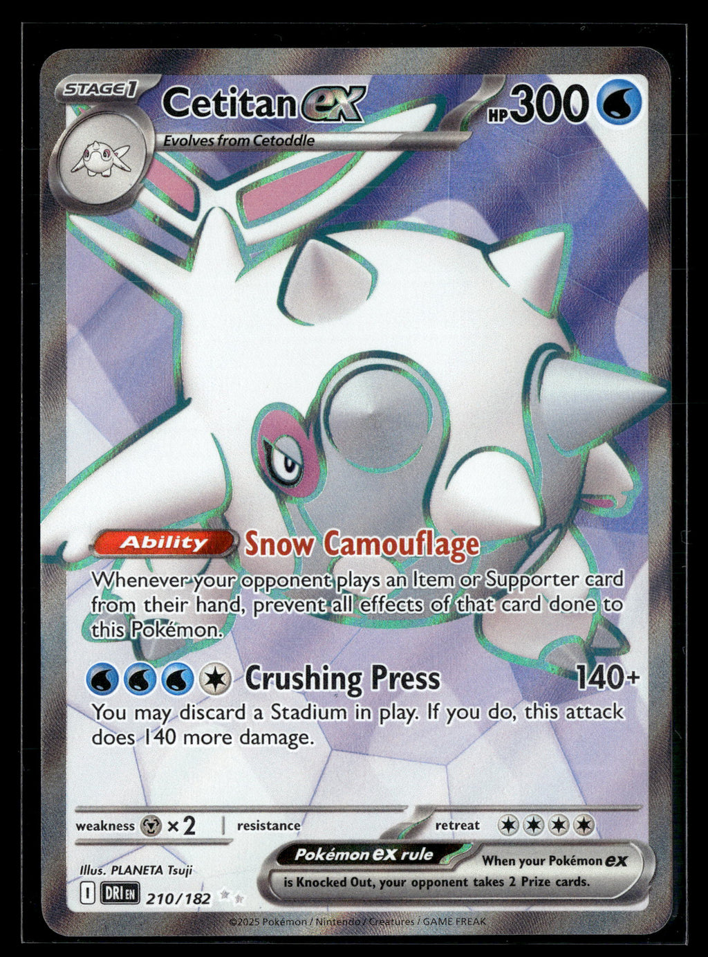 Pokemon tcg SV10: Destined Rivals #210/182 Cetitan ex