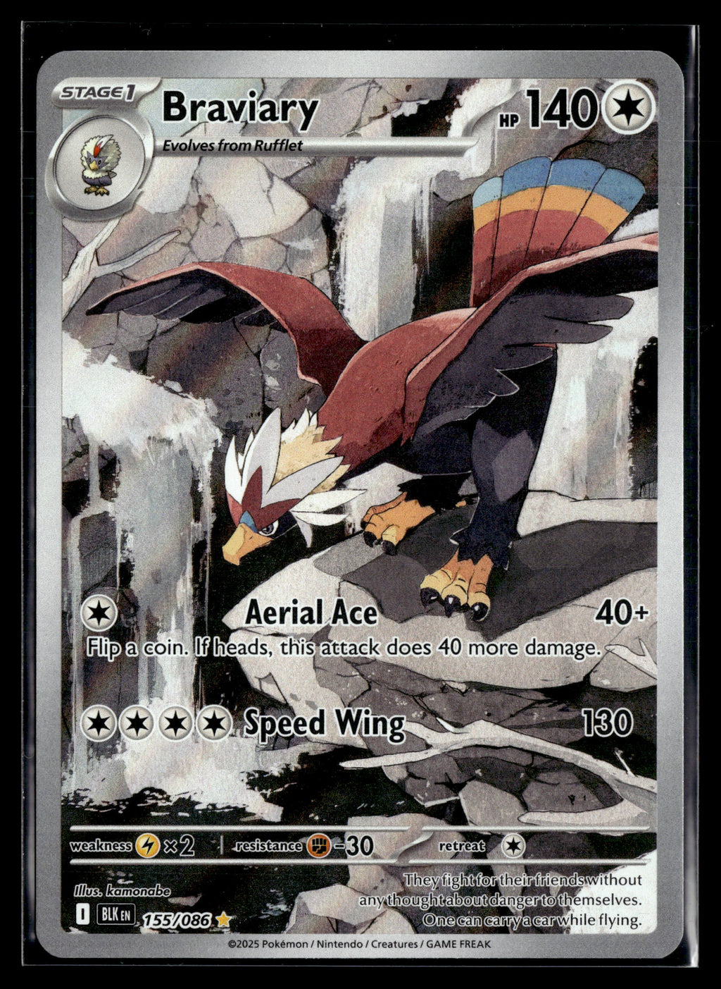 Pokemon tcg SV: Black Bolt #155/086 Braviary