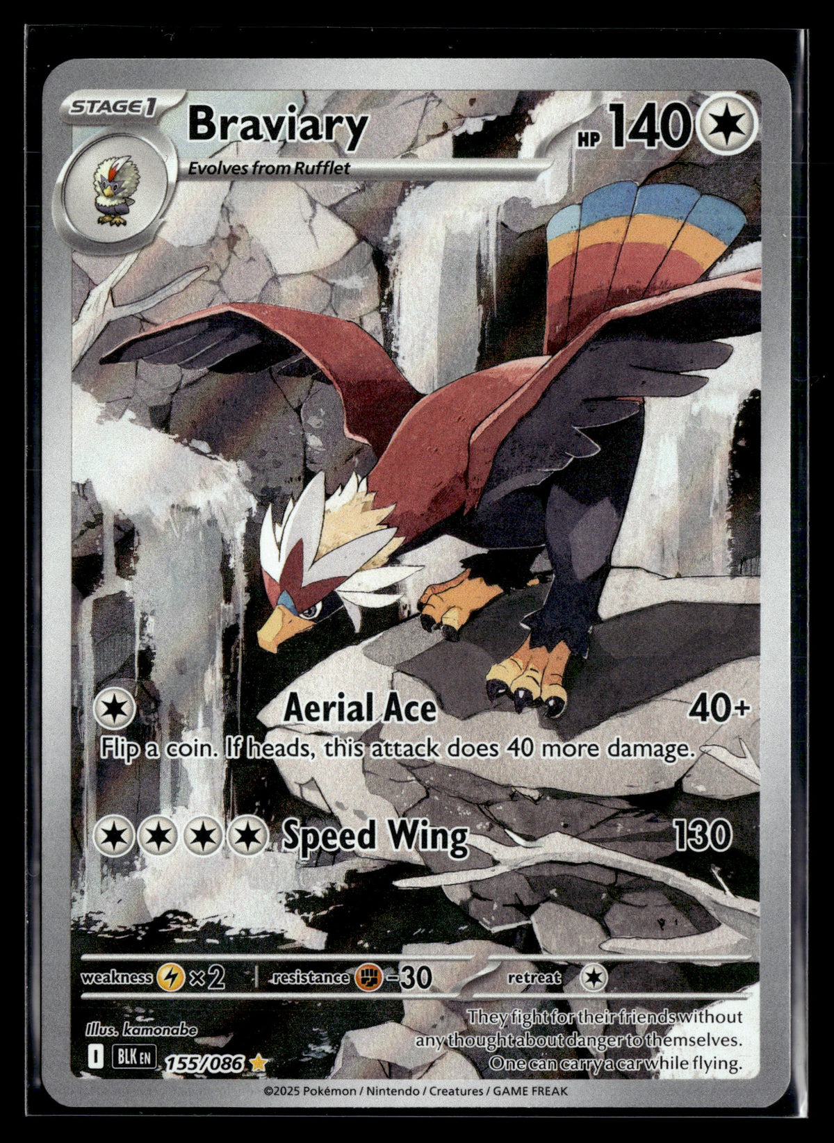 Pokemon tcg SV: Black Bolt #155/086 Braviary