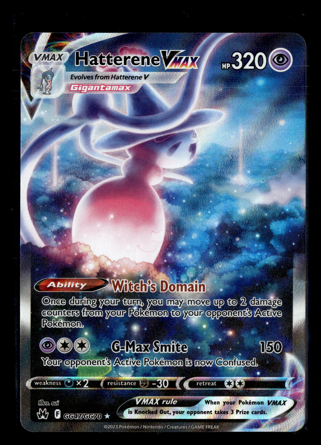 Pokemon tcg SWSH: Crown Zenith #GG47/GG70 Hatterene VMAX