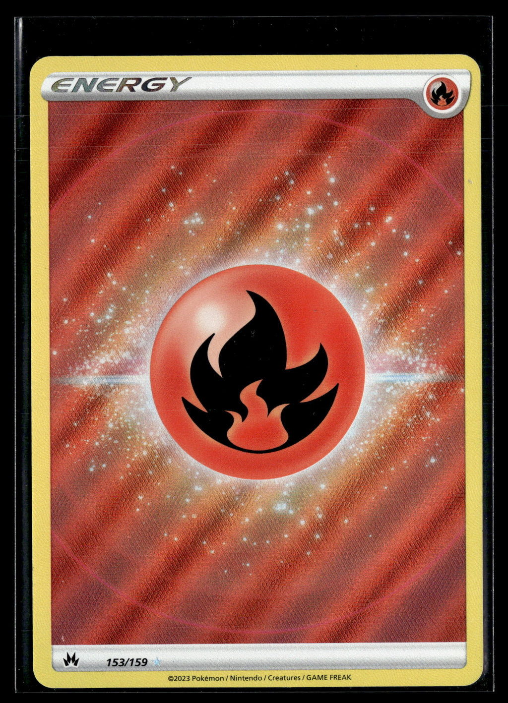 Pokemon tcg SWSH: Crown Zenith #153/159 Fire Energy (Texture Full Art)