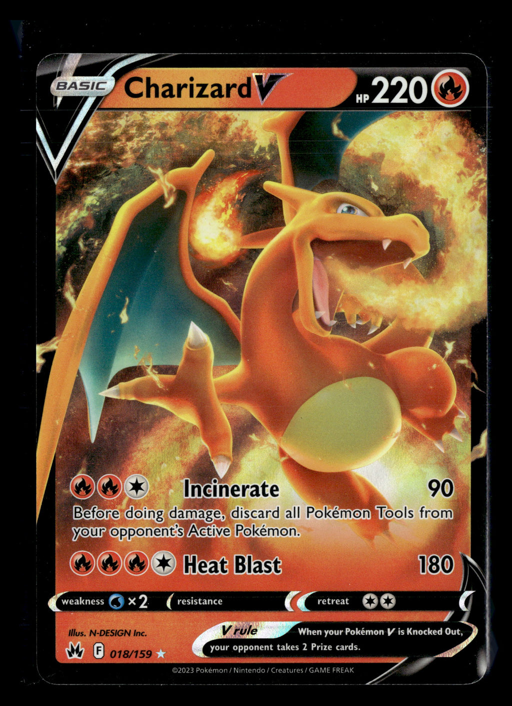 Pokemon tcg SWSH: Crown Zenith #018/159 Charizard V