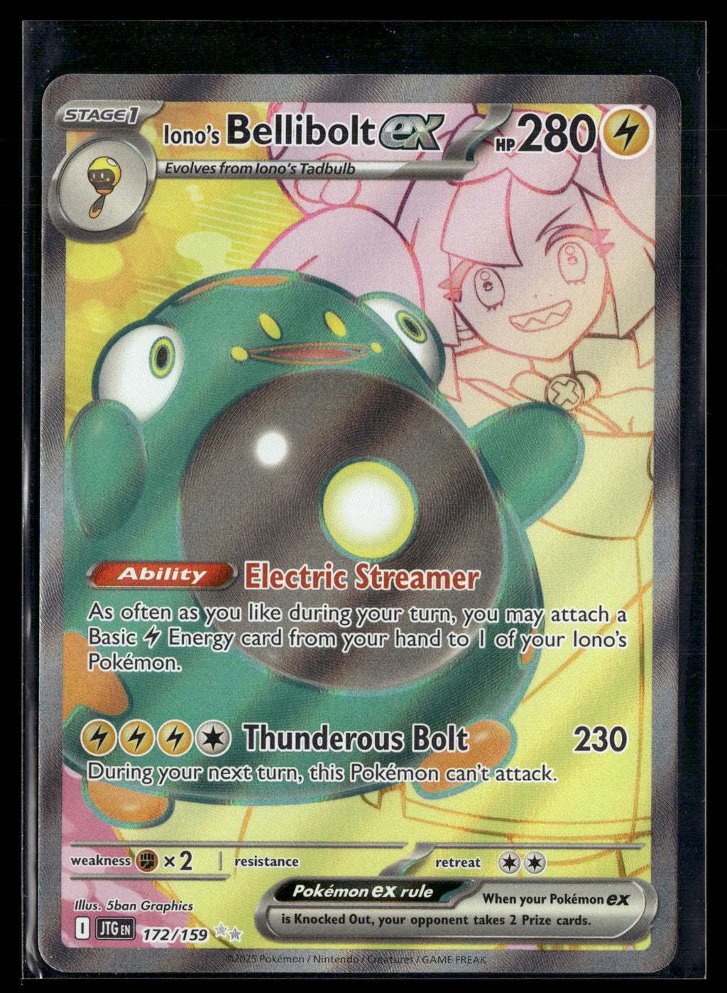 Pokemon tcg SV09: Journey Together #172/159 Iono's Bellibolt ex