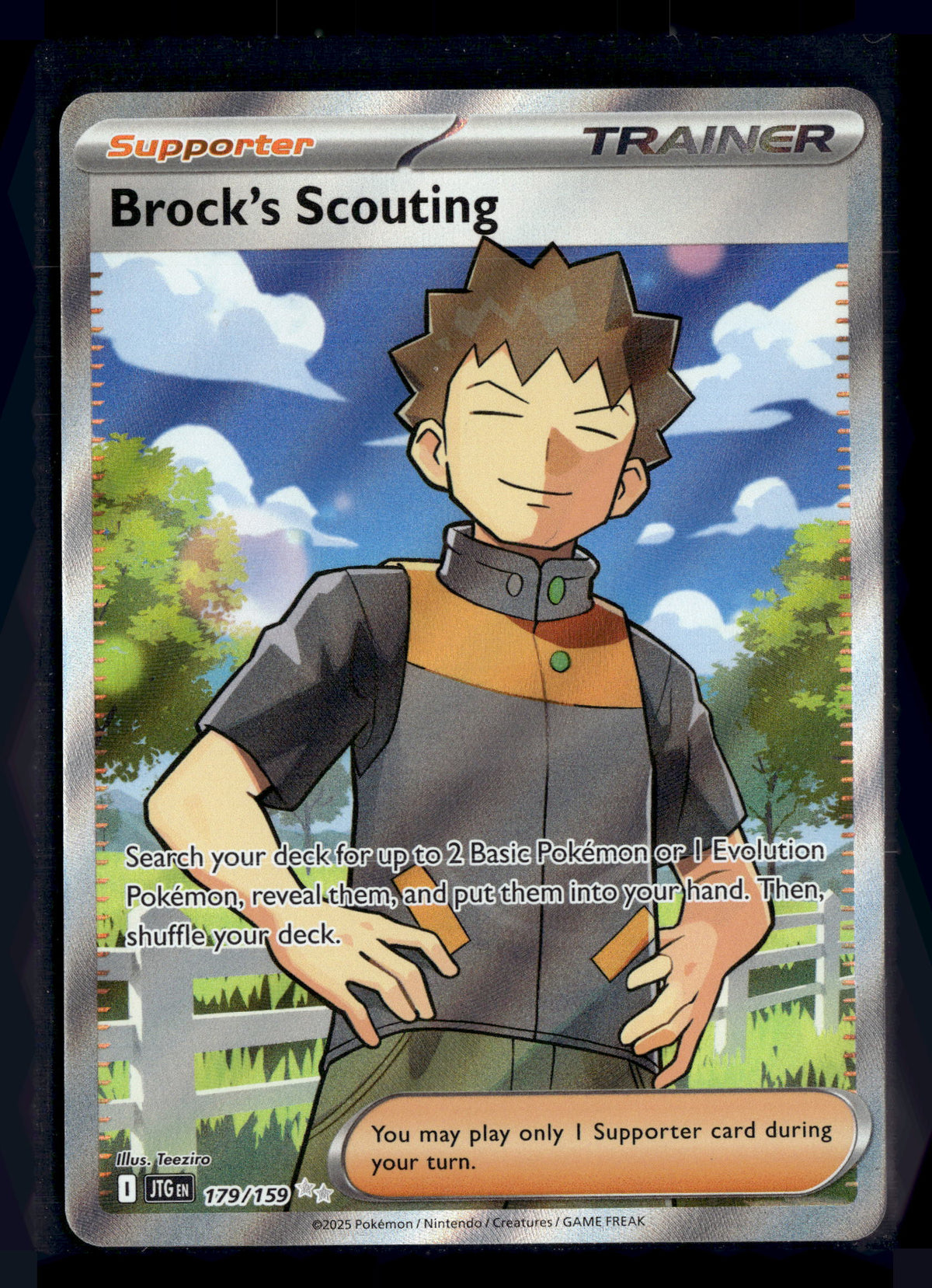 Pokemon tcg SV09: Journey Together #179/159 Brock's Scouting