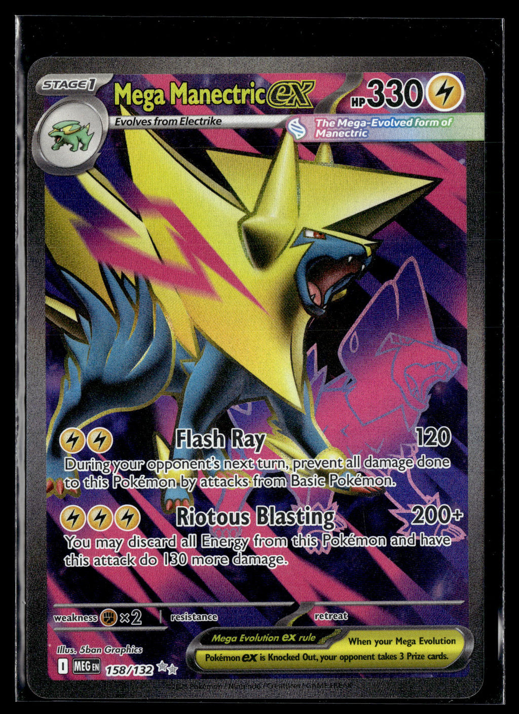 Pokemon tcg ME01: Mega Evolution #158/132 Mega Manectric ex
