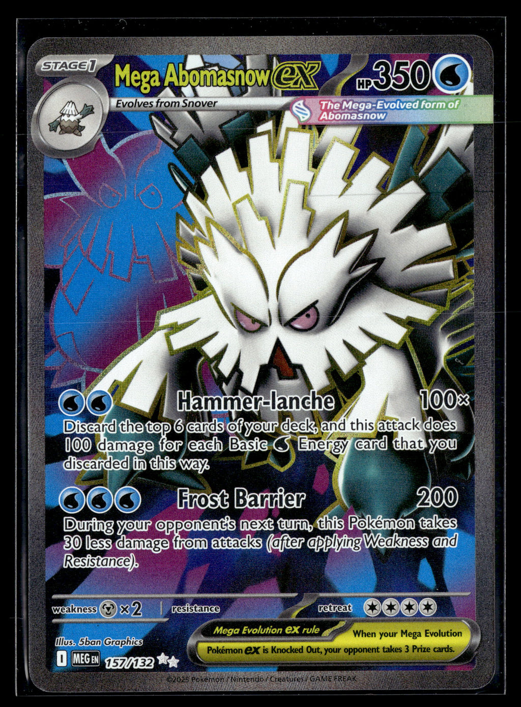 Pokemon tcg ME01: Mega Evolution #157/132 Mega Abomasnow ex
