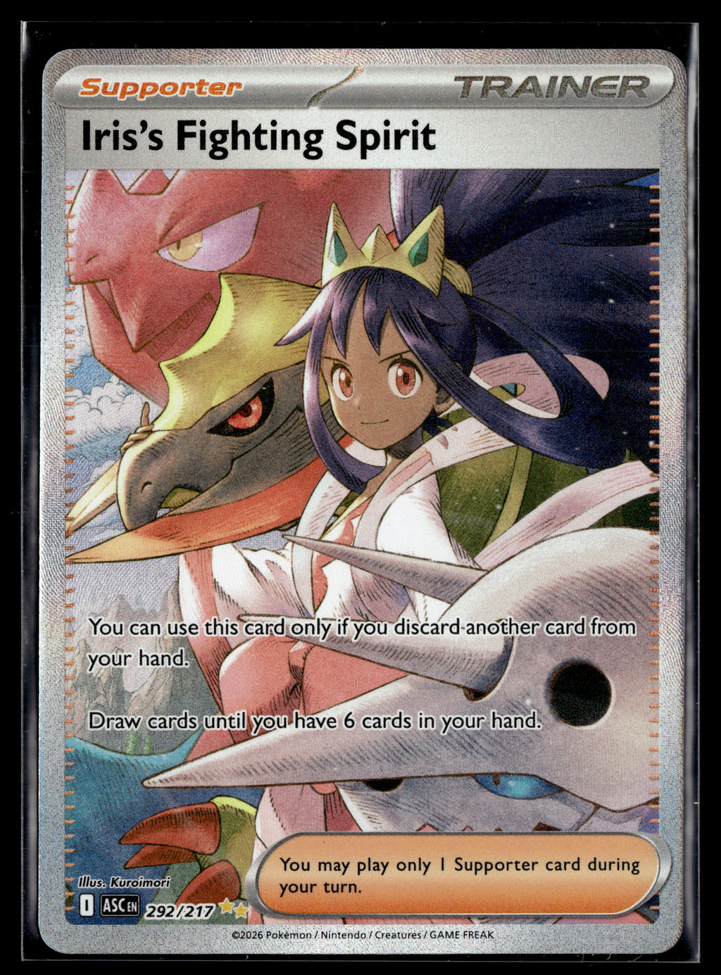 Pokemon tcg ME: Ascended Heroes #292/217 Iris's Fighting Spirit