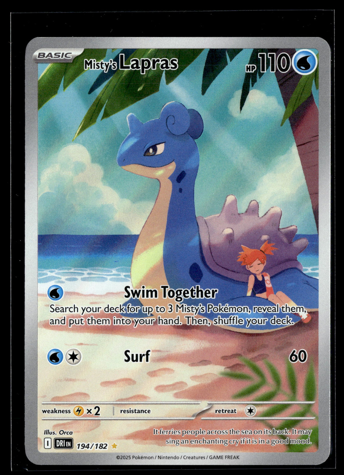 Pokemon tcg SV10: Destined Rivals #194/182 Misty's Lapras