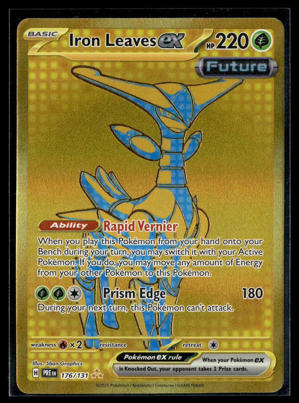 Pokemon tcg SV: Prismatic Evolutions #176/131 Iron Leaves ex