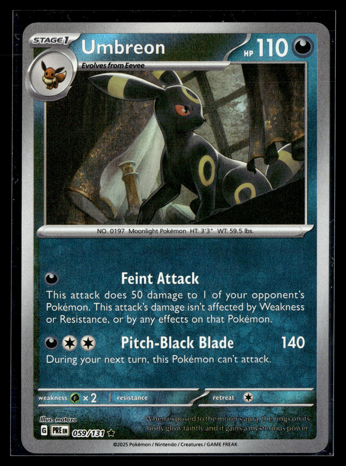 Pokemon tcg SV: Prismatic Evolutions #059/131 Umbreon (Poke Ball Pattern)
