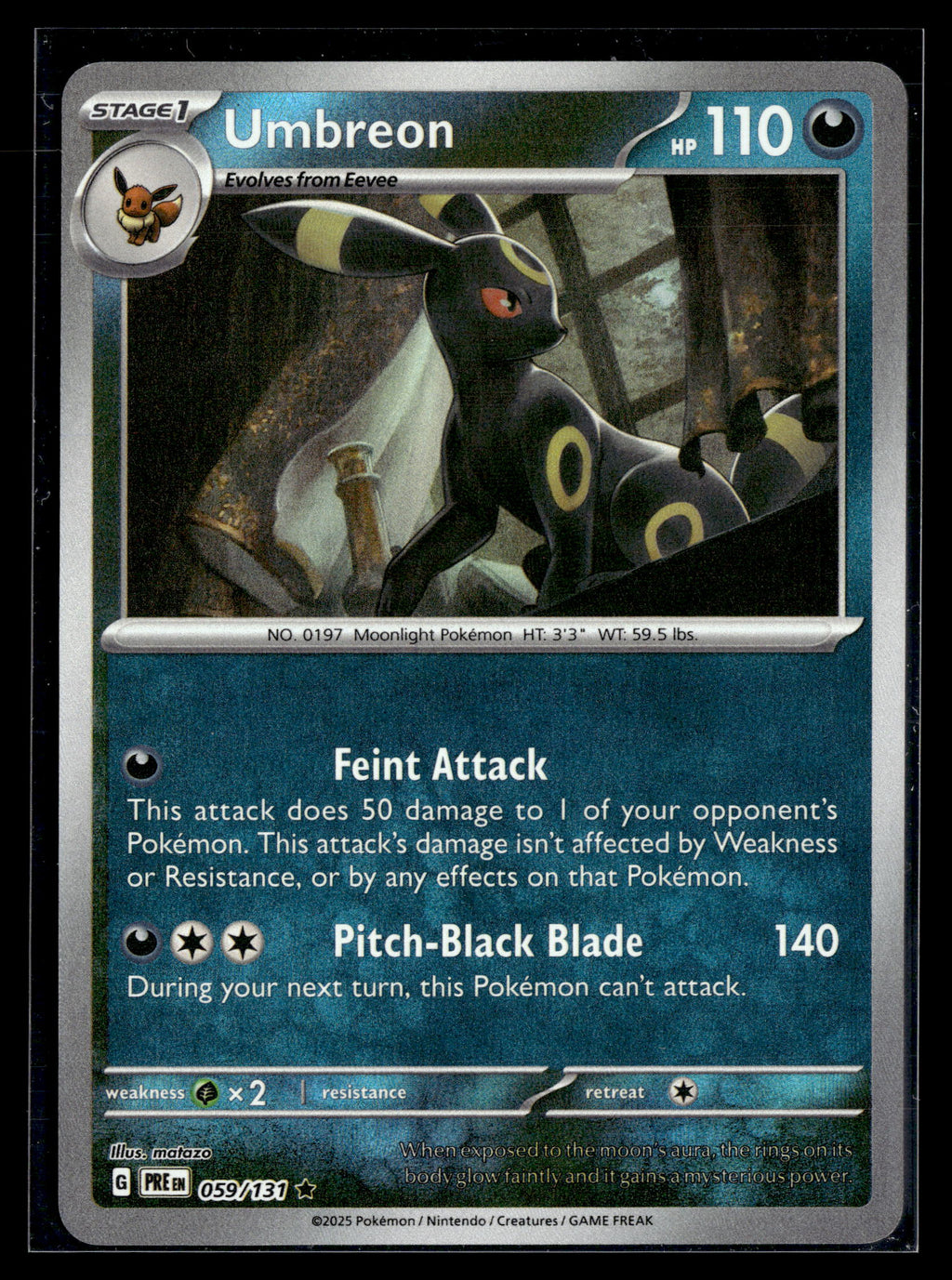 Pokemon tcg SV: Prismatic Evolutions #059/131 Umbreon (Poke Ball Pattern)