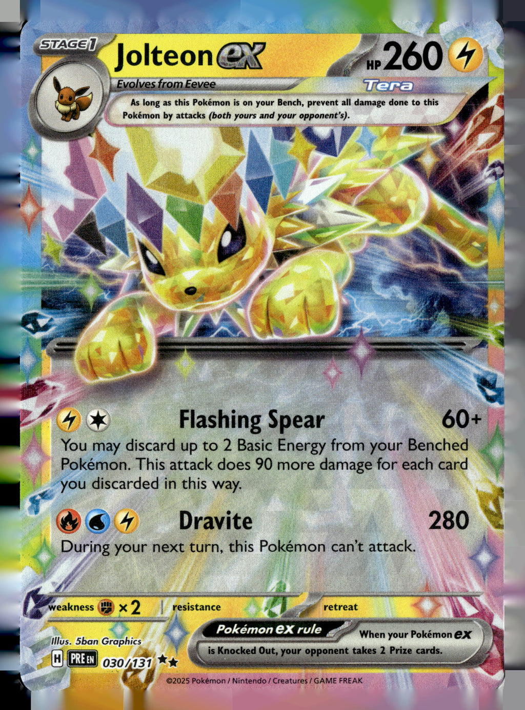 Pokemon tcg SV: Prismatic Evolutions #030/131 Jolteon ex