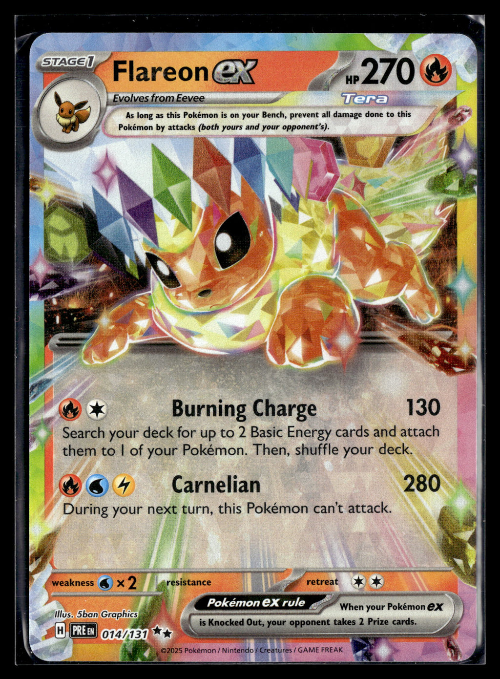 Pokemon tcg SV: Prismatic Evolutions #014/131 Flareon ex