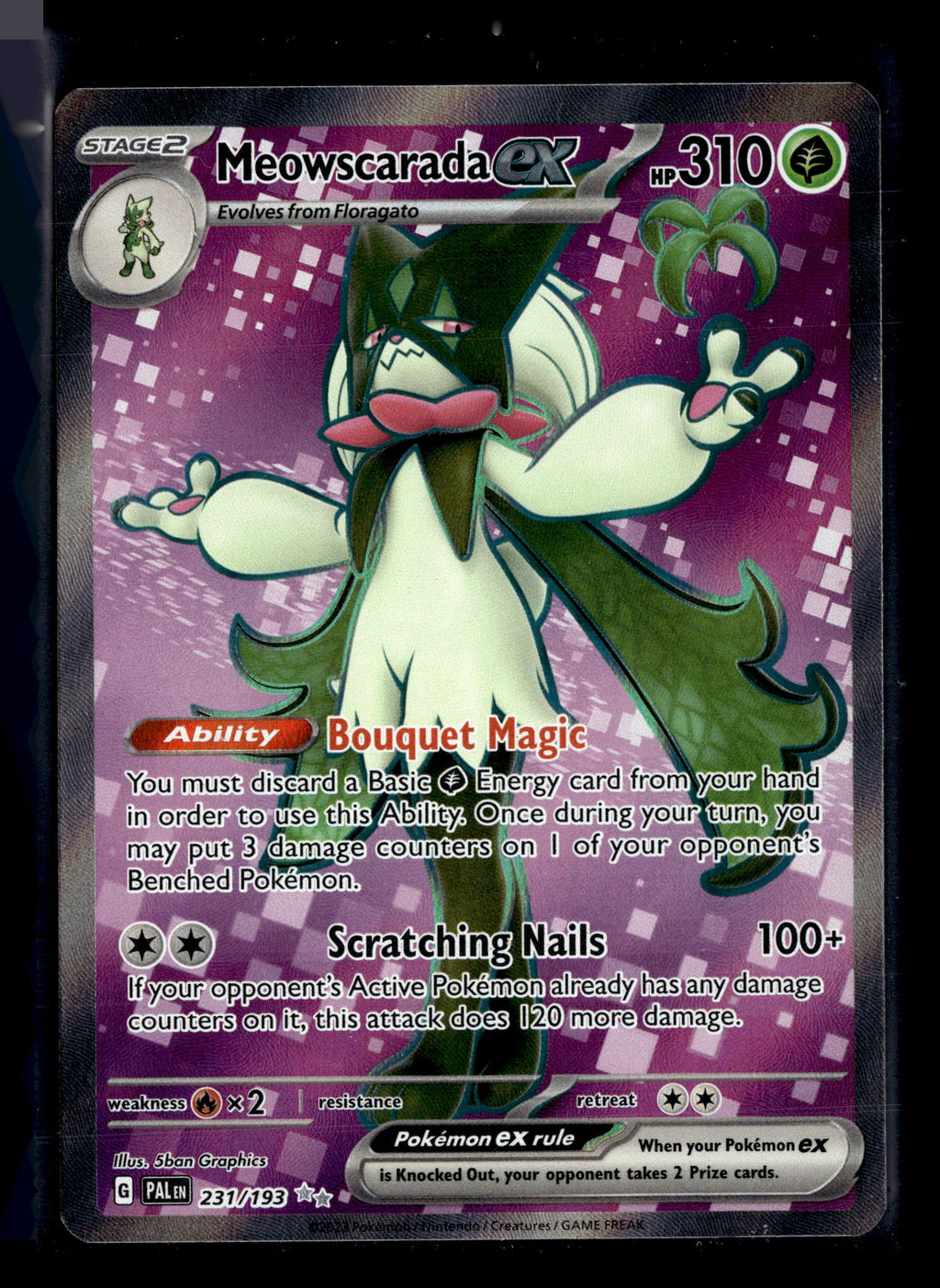 Pokemon tcg SV02: Paldea Evolved #231/193 Meowscarada ex