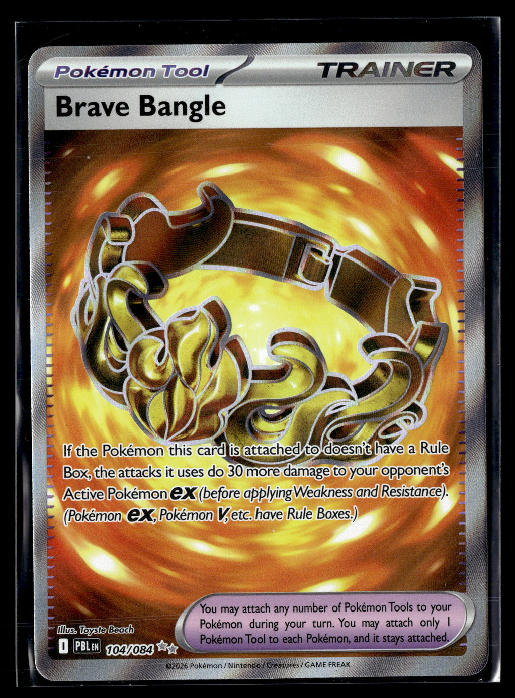 Pokemon tcg ME05: Pitch Black #104/084 Brave Bangle