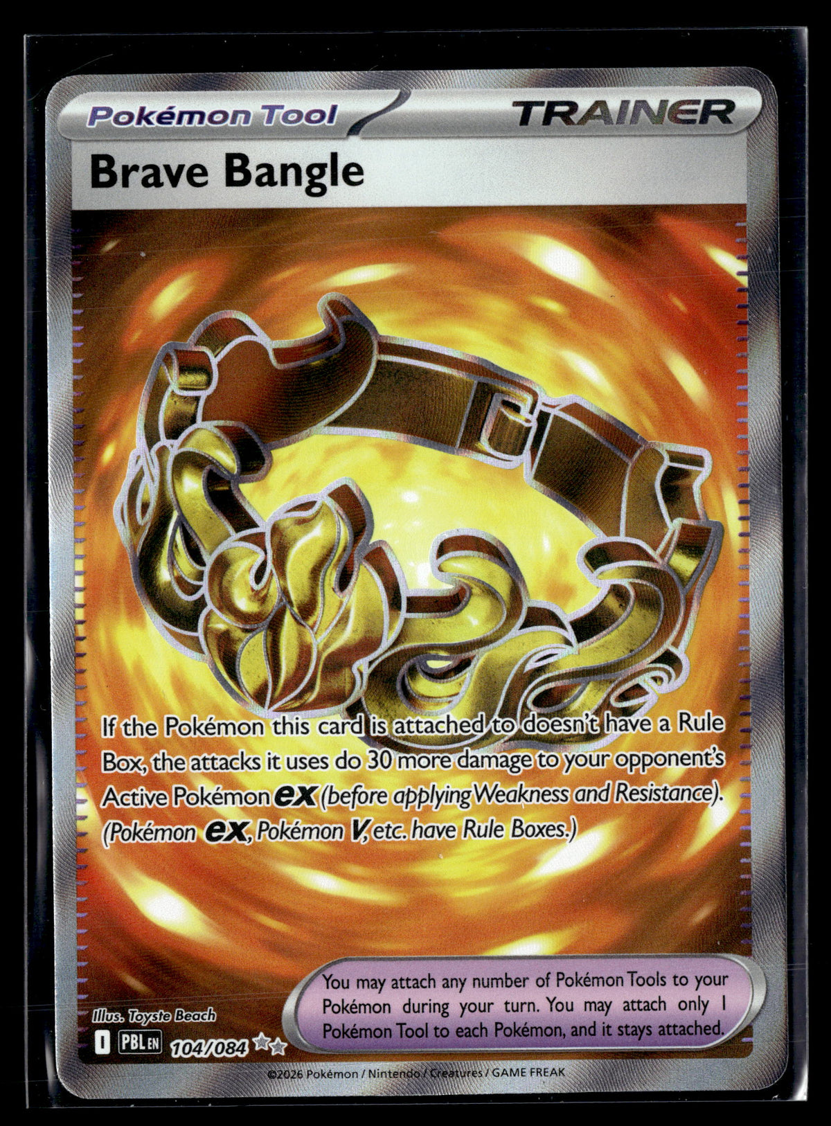 Pokemon tcg ME05: Pitch Black #104/084 Brave Bangle